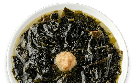 완자를 올린 국 메뉴 사진